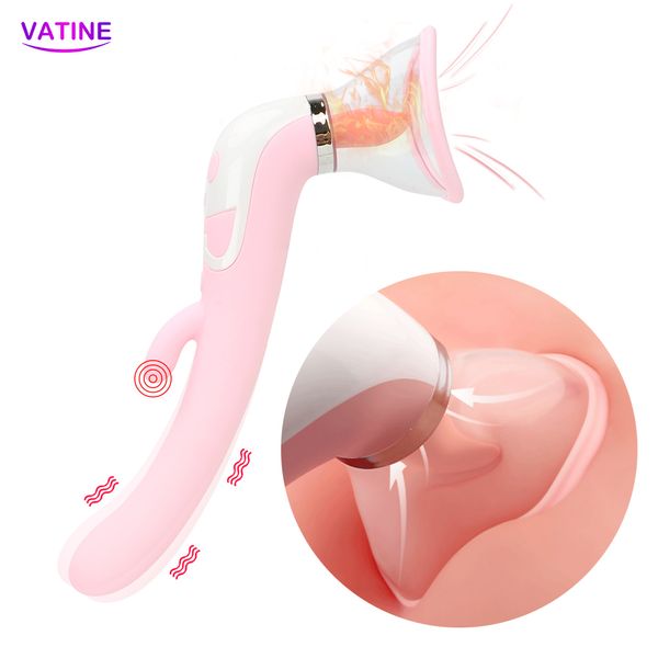 Calor fuerte lengua lamer chupar vibrador clítoris pezón masaje consolador grande Anal Plug juguetes sexys para mujeres aumento de la respiración femenina