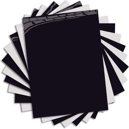 Warmteoverdracht HTV in zwart en wit opstrijkbaar startpakket 10 x 20 vellen voor T-shirts sportkleding raamstickers297C