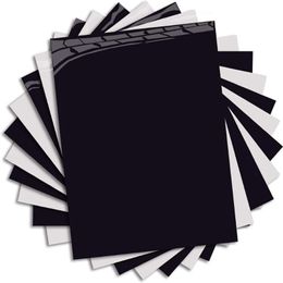 Warmteoverdracht HTV in zwart en wit opstrijkbaar startpakket 10 x 20 vellen voor T-shirts sportkleding raamstickers311w
