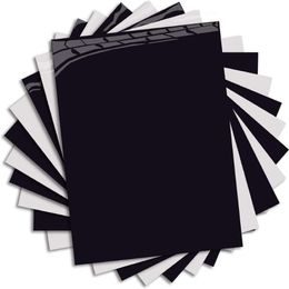 Warmteoverdracht HTV in zwart en wit opstrijkbaar startpakket 10 x 20 vellen voor T-shirts sportkleding raamstickers326n