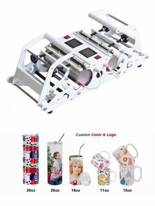 Machines de transfert de chaleur Double station Tumbler Press Sublimation Mug Press Printer Machines Compatible pour 11 oz 15 oz 20 oz 30 oz Gobelets Tasses Bouteilles d'eau 01