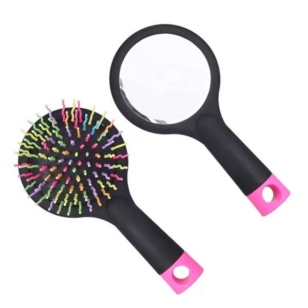 Brosse à peigne ronde en plastique à transfert de chaleur Articles divers Sublimation Brosses à cheveux vierges Poils IntelliFlex exclusifs ultra-doux bb0407