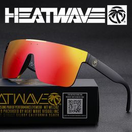 Heat Wave – lunettes de soleil polarisées visuelles Quatro pour hommes et femmes, marque de sport Vintage, surdimensionnées, une pièce, de styliste