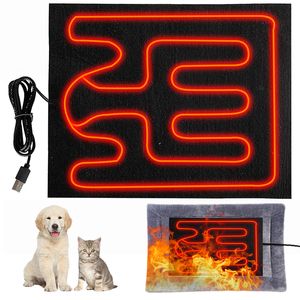 Cama calefactada para gatos, alfombrilla calefactora USB, calentador de almohadilla caliente para mascotas, 5V, Control de temperatura de tres velocidades para que el perro duerma, mantenga el calor