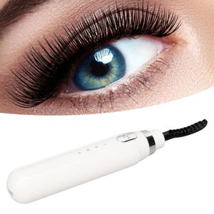 Verwarmde Wimperkruller USB Oplaadbaar 3 Verwarmingsmodi Langdurig Snel Krullend Lash Curler Tool Wit a 240104