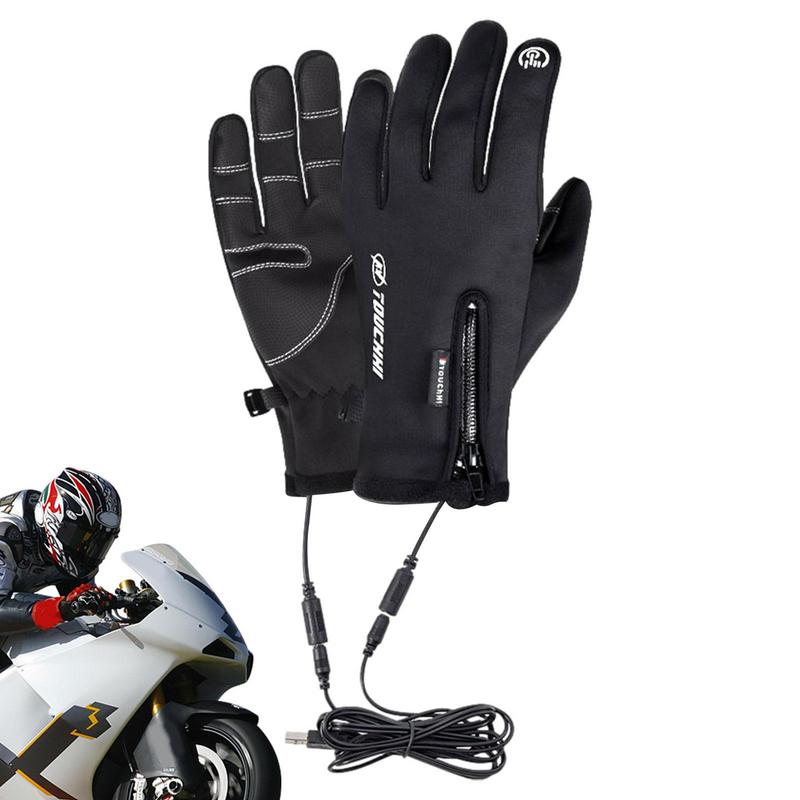 Verwarmde handschoenen mannen vrouwen oplaadbare elektrische verwarmde handwarmer skihandschoenen wanten buiten fietsen motorfietswandelende ski