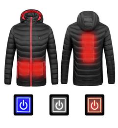 Chaqueta con calefacción hombres 2020 invernal al aire libre USB infrarrojo calefacción calefactora con capucha ropa de ropa térmica para caminatas calentadas1320396