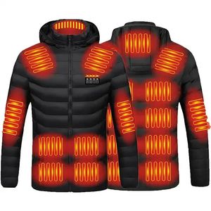 Vestes chauffantes pour hommes et femmes, sweat à capuche électrique Usb, vêtements chauffants d'hiver, manteau de chasse chauffant, Rechargeable 231228