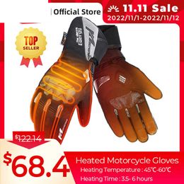 Gants de Moto chauffants hiver chaud Moto Moto gants chauffants imperméables rechargeables chauffage gants thermiques pour motoneige