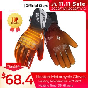 Verwarmde motorhandschoenen Winter warme motorfiets moto verwarmde handschoenen waterdicht oplaadbare verwarming thermische handschoenen voor sneeuwscooter