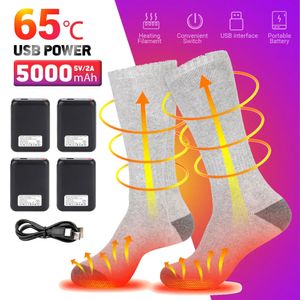 Calcetines calentados Recargables Electric de invierno Termal Calefacción Botas calientes de nieve Sport Sport Foot Warmer 231221