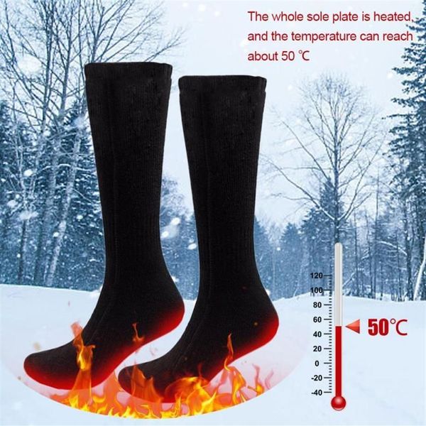 Chaussettes chauffantes Chauffe-pieds chauds Chauffage électrique pour Sox Chasse Pêche sur glace Ski Thermique USB Batterie rechargeable Chaussette Men's234q