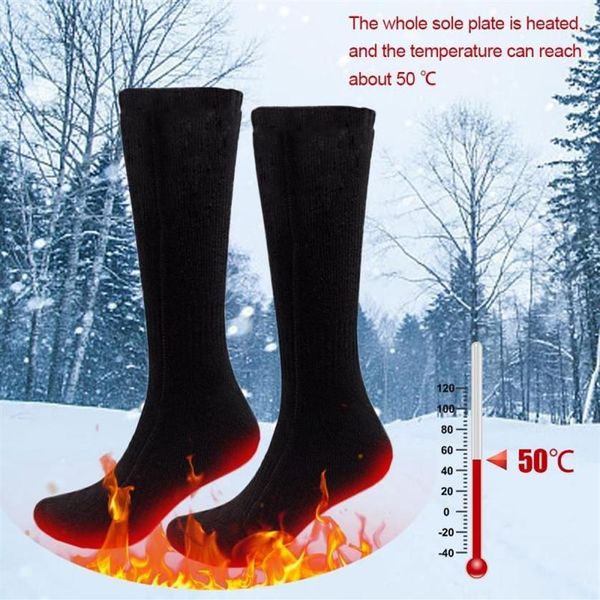 Calcetines térmicos calentadores de pies calentadores eléctricos para Sox caza pesca en hielo esquí térmico USB batería recargable calcetín Men's314y