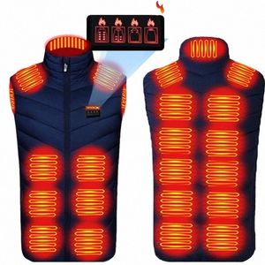 Gilet chauffant Hiver Chaud Randonnée Veste chauffante Gilet Sports de plein air Hommes Ski Réchauffement Chauffage Vêtements thermiques USB 9/15/17/21 Places 55Hp #