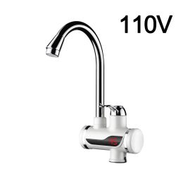 Rabagratifs 110V Tankless Electric Water Chafater Robinet Cuisine Chauffire Dispensateur Dissiver Tap LED Soupin With Us With Us With Us