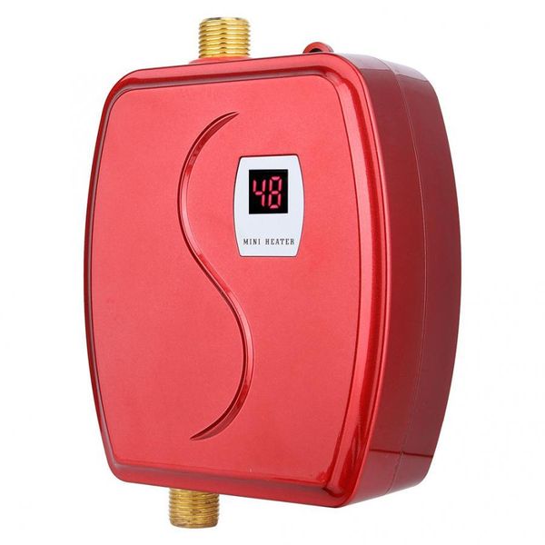 Rabagratifs 220V 3800W chauffe-eau électrique mini électrique sans réservoir chauffage à eau chaude instant