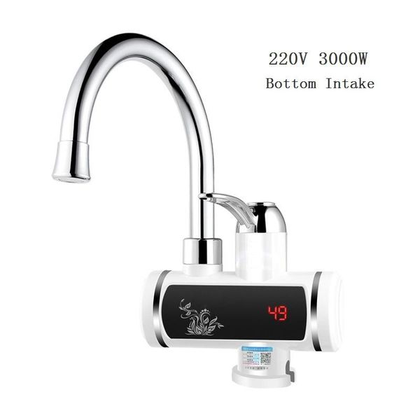 Chauffage de chauffage à eau électrique DMWD 220V Faucet électrique Cuisine Instant Hot Water Affichage numérique Affichage numérique Type d'admission latérale