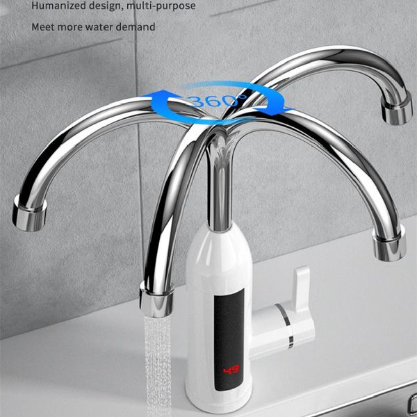 Chauffage de chauffage à eau Affichage électrique Cuisine Tap robinet d'eau chaude instantanée chauffage à froid chauffage à eau instantanée chauffage 3000w eau