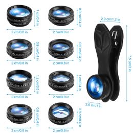 Chauffage 1set / 2sets Lens Universal 10 in 1 Camera Lens Kit Fish Eye Wide angle Macro Lens CPL Filtre pour smartphone
