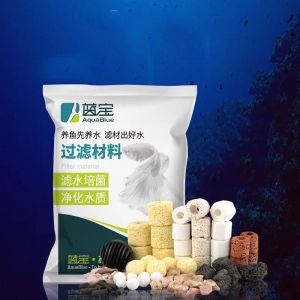 Verwarming Aquarium Fish Tank Filter Media Keramische ringen Geactiveerde koolstofbioballen helder water met gratis filternettas 500 g