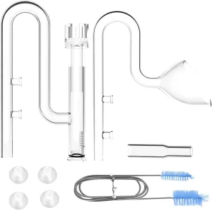 Verwarming van aquatische mini -glazen leliepijpeiwitten skimmer -instroom en uitstroom voor mini nano tankfiltersysteem voor vissentankaccessoires