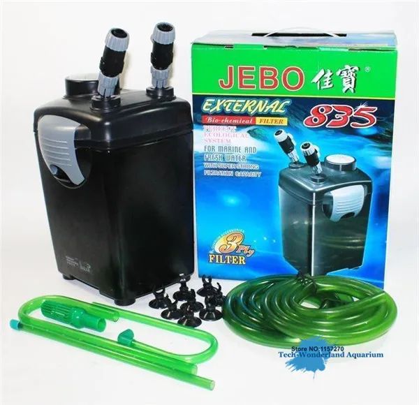 Chauffage Filtre biochimique externe pour filtre à aquarium Tanque de baril externe Filtre de pêche de pêche muet Jebo 835 AP 835