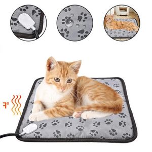 Verwarmingsmatras, 3 snelheden instelbaar, voor hond, kat, uitschakelbescherming, waterdicht, bijtvast draad, huisdier, elektrisch verwarmd, warme mat, bed 231227