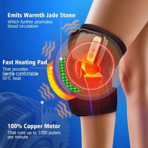 Verwarming Oplaadbare Artritis Infrarood Pijnbestrijding Smart Hot Pad Knee Massager Met Warmte