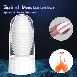 Verwarming Spiraal Zuigen Masturbator Kut sexy Speelgoed Voor Mannen Vagina Echte Masturbatie Kunstmatige Mannelijke Winkel Vigina YS0445