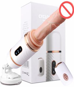 Verwarming Telescopische Vibrerende Anale Dildo Automatische Sex Machine Draadloze Afstandsbediening Vibrator Speeltjes Voor Vrouw Penis Plug7210032