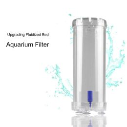 Verwarming Transparant Nieuw aquariumfilter Fish Tank Gluïdiseerd Moving Bed Filter Bubbel Bio Filtermedia met luchtsteen en sponsfilter