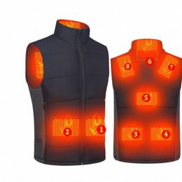 Gilet chauffant hommes veste d'hiver femmes chaud électrique gilet thermique poisson randonnée en plein air cam infrarouge USB gilet chauffant veste 31NV #