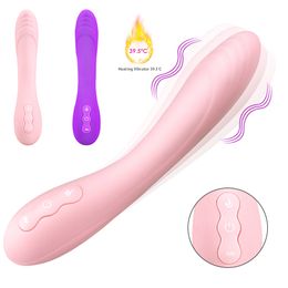 Chauffage vibrateur Av baguette masseur 10 Modes étanche doux gode G Spot Clitoris stimulateur adulte sexy jouets pour femme