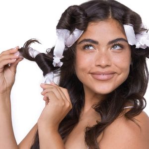 Heatless krullende staaf hoofdband 6 stks Zet geen warmte zijden krullen lint haarrollen slapen zachte hoofdband luie haarkrullen haarstyling gereedschap haarstylinggereedschap