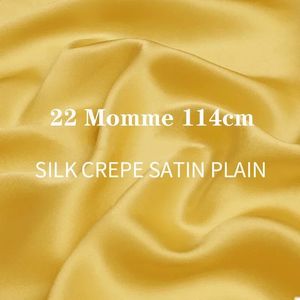 Crêpe de soie Pure 100% mûre, tissu uni en Satin pour robe Cheongsam, conception de tissu, bricolage, couture, 22 mamans, vente 240309