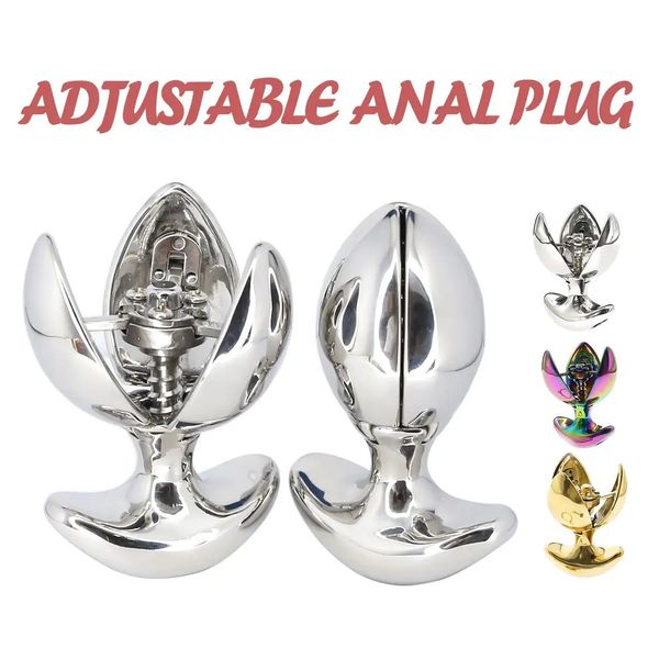 Perles d'anus lourdes, serrure anale en acier inoxydable, bouchon ouvrable, dilatateur, jouets sexuels pour hommes et femmes Gay, 240102