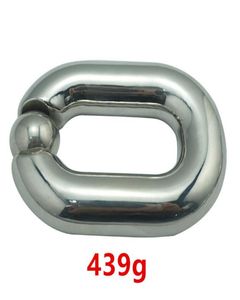 Zware Balzakstretcher Scrotale Bondage Rvs Metal Cock Cage Penis Ring Mannelijke Apparaten Fetish Speeltjes Voor Men1399990