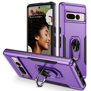 Étuis de téléphone portable résistants aux chocs 2 en 1 pour Google Pixel 6 6A 7 7A 8 Pro Support de voiture magnétique Béquille double couleurs Designer Phone Case Shell