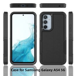 Étui à l'épreuve des chocs d'armure lourde pour Samsung Galaxy A14 A24 A34 A54 A04S A13 A23 A33 A53 A73 TPU Frame du téléphone dur de téléphone en plastique dur