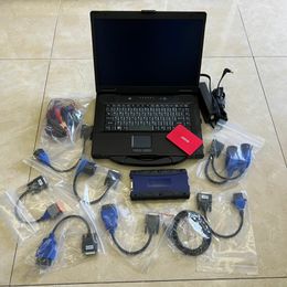 zware diagnostische tools voor vrachtwagens Nexiq 2 USB 125032 Linkkabels Volledige adapter met laptop targebook CF 52 Computer 24V