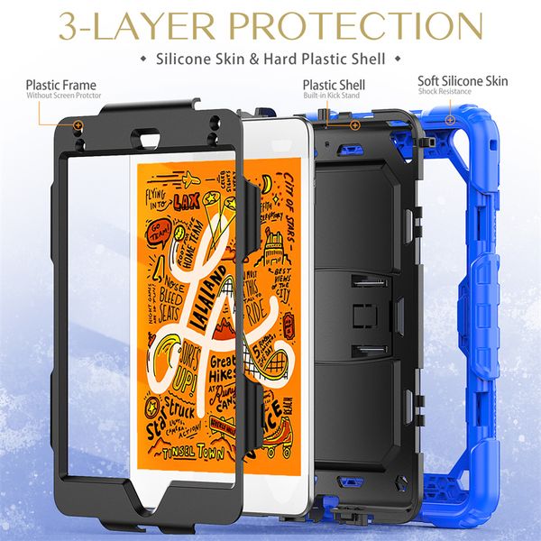 Coque de protection robuste contre les chutes pour tout le corps pour iPad Mini 4 5 2019 2015 Coque rigide en peau de silicone