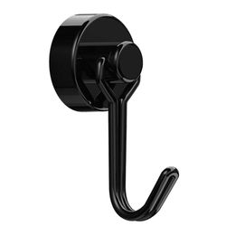 Gancho magnético de alta resistencia Imanes de neodimio fuertes Ganchos para el hogar Refrigerador Grill KitchenKey HolderBlack MultiPurpose 220527