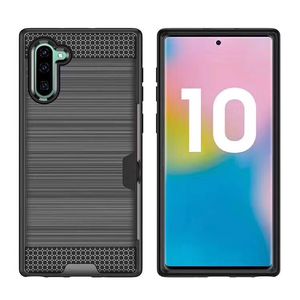 Heavy Duty Phone Credit Card Case voor Samsung Galaxy Opmerking 10 / Note10 + / Note8 / Note9 / S8 / S9 / S10 / PLUS Hybride Harde schokabsorberende drop-bescherming