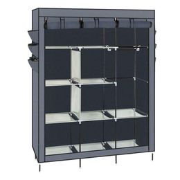 Organizador de almacenamiento de armario portátil resistente, estantes para ropa, color gris, 275m