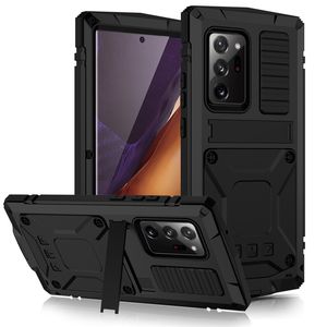 Étuis de protection robustes pour Samsung Note 20 S20 Ultra S21 S22 S23, résistant aux chocs, étanche à la poussière, couverture complète avec béquille en verre