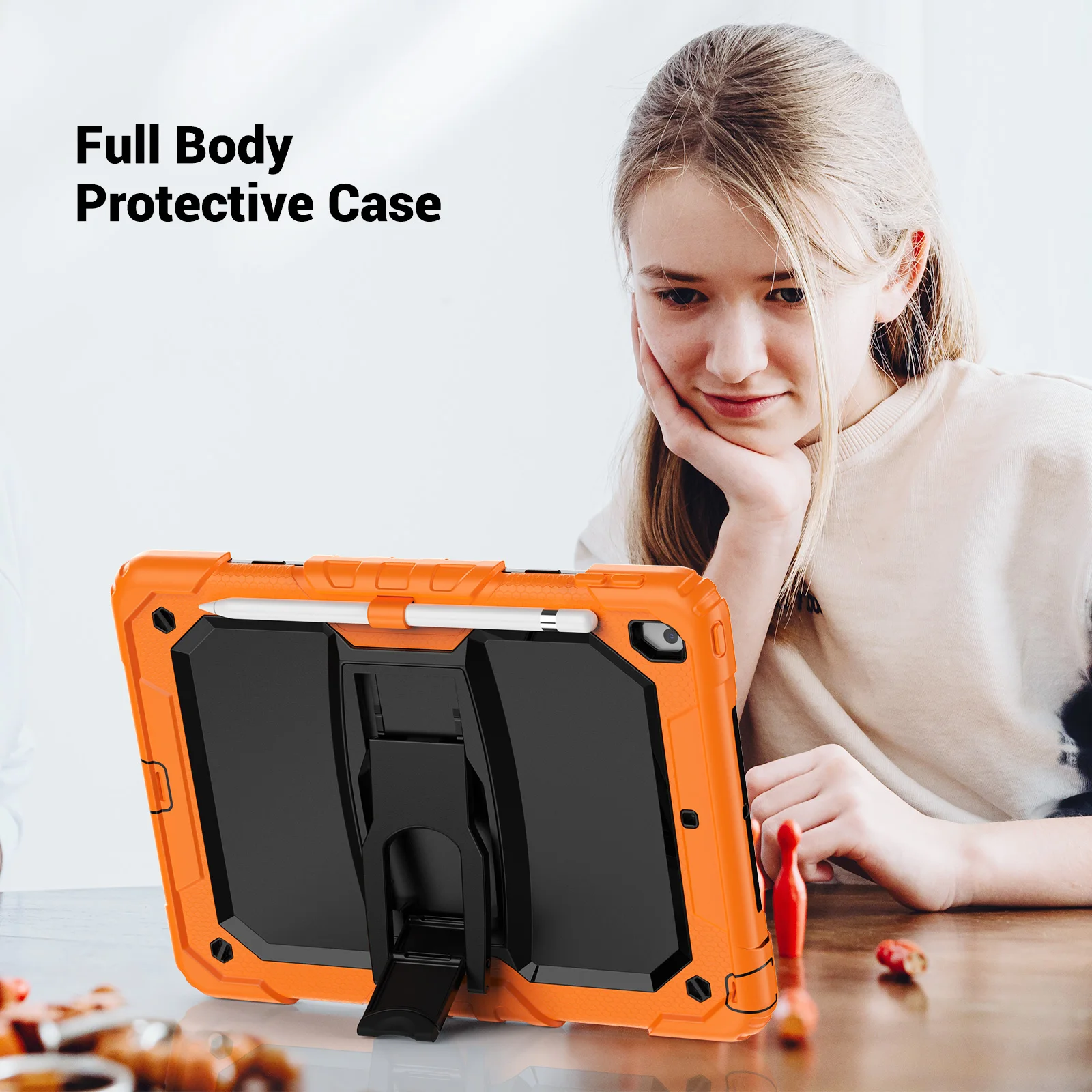 Heavy Duty Rugged Silicone Tablet Case For Ipad 10.2 7th 8th 9th Universal Cover For Ipad Case Shockproof With Kickstand Feature