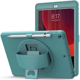 Heavy Duty Shockproof Case Cover Handriem voor iPad Mini 4 5 Pro 9.7 Air 2 iPad10.2 10.9 Air4 Samsung Tab S7 11 "T870 T875 12.4" T970 10.4 "T500