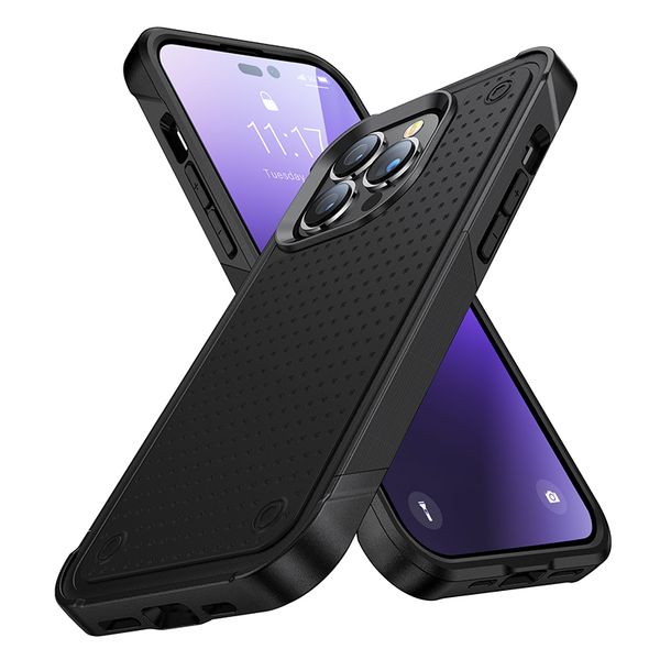 Cajas de teléfono celular a prueba de golpes para iPhone 15 Pro Max 14 Plus 13 12 11 ProMax XsMax Xr Xs X 7 8 Plus Diseñador Hybrid PC TPU Funda para teléfono Shell