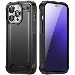 Heavy Duty schokbestendige telefoonhoesjes voor iPhone 14 Plus 13 Pro Max 12 11 XR Samsung S23 Ultra S22 A14 A54 A03S MOTO G Power 5G Google Pixel 7 Rugged Armor 2in1 Protection Cover