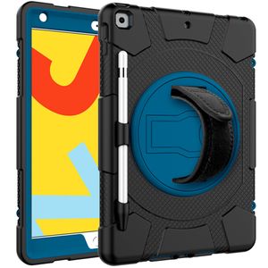 Heavy Duty Silicone Shockproof Case voor iPad 10.2 7th 8th Pro 9.7 Air 1 2 iPad5 ipad6 iPad7 iPad8 Tablet Stand Handriem Schouderbanden